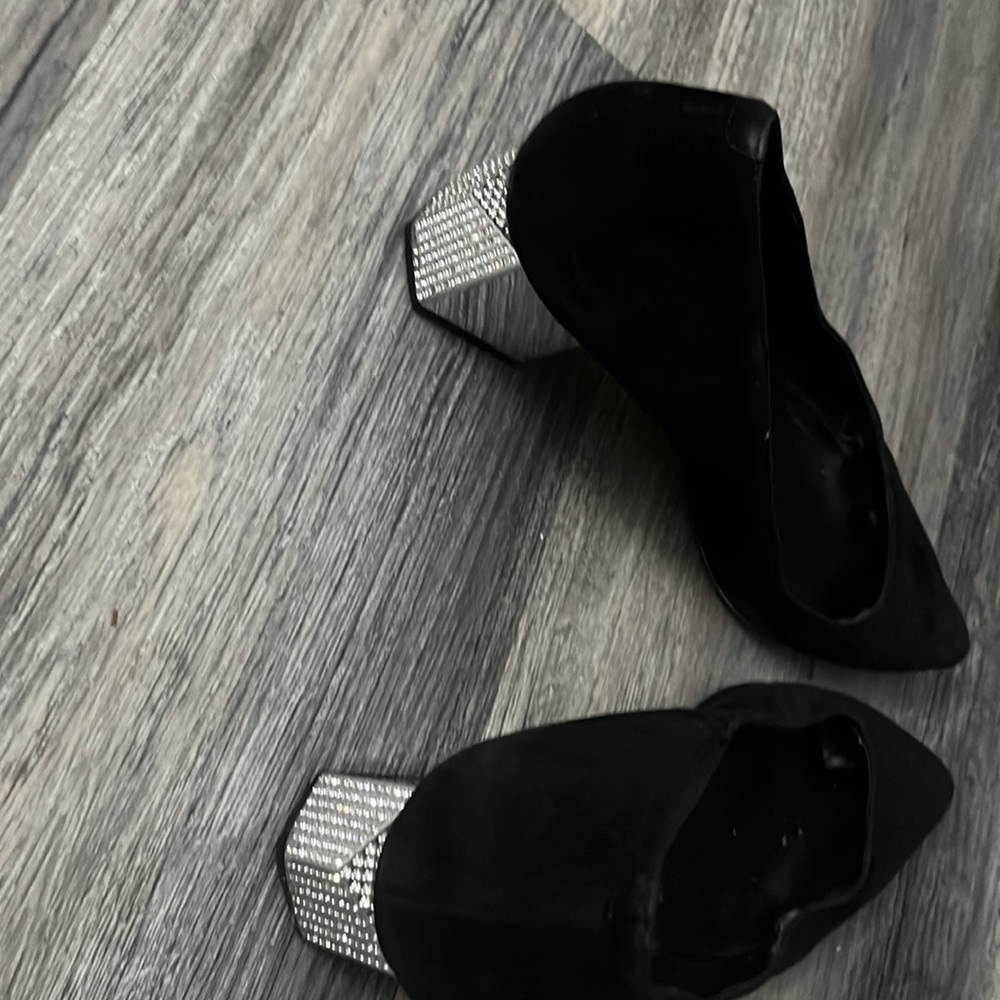 Michael Kors silver marriage block heels